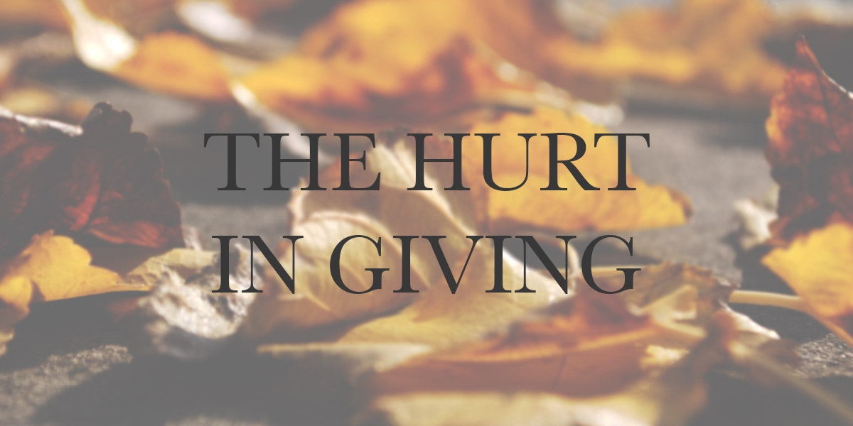 The Hurt in Giving - Reformed African American Network (RAAN)